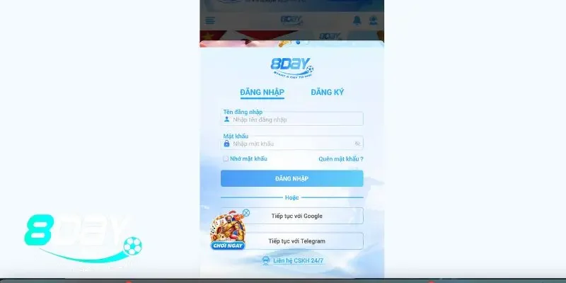 Hướng dẫn đăng nhập 8Day nhanh chóng